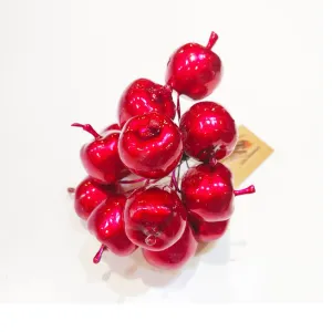 12pc Christmas Mini Apple Decoration