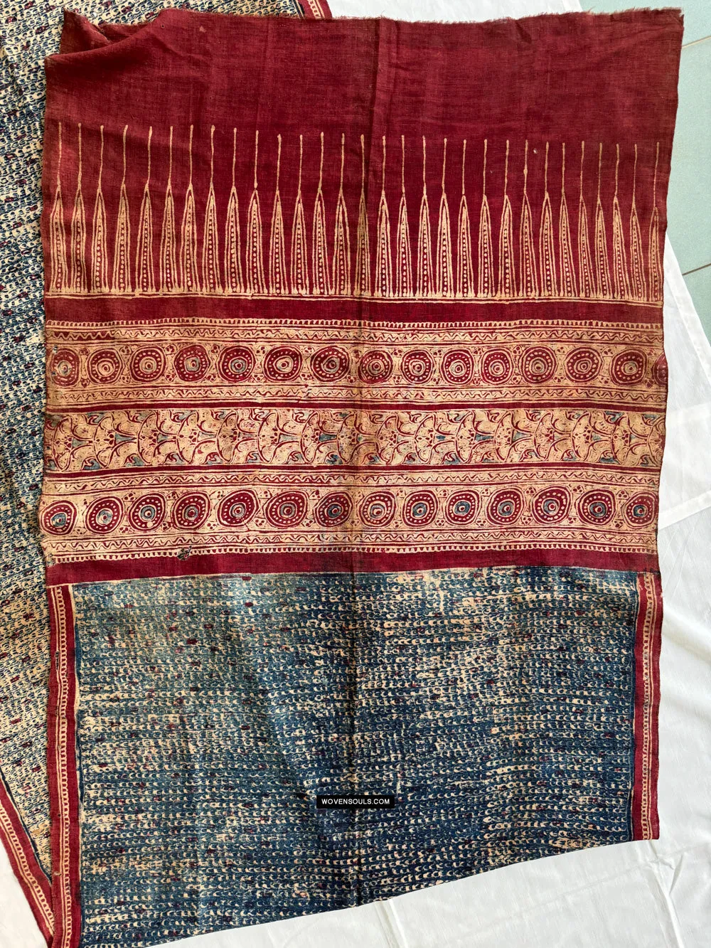 1922 SOLD Antique Indian Trade Textile Toraja - Indigo