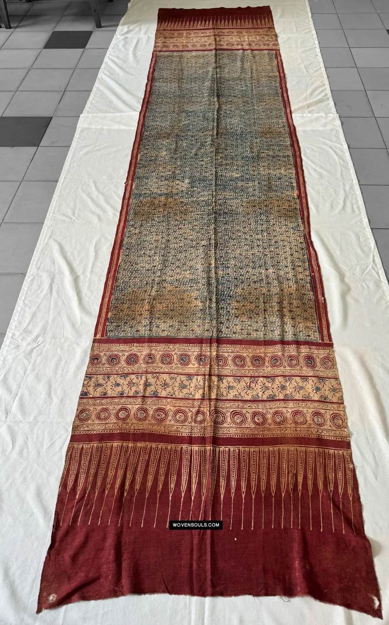 1922 SOLD Antique Indian Trade Textile Toraja - Indigo