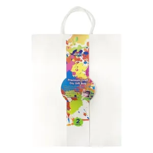 2 Pack White Craft DIY Gift Bag - 32cm x 45cm