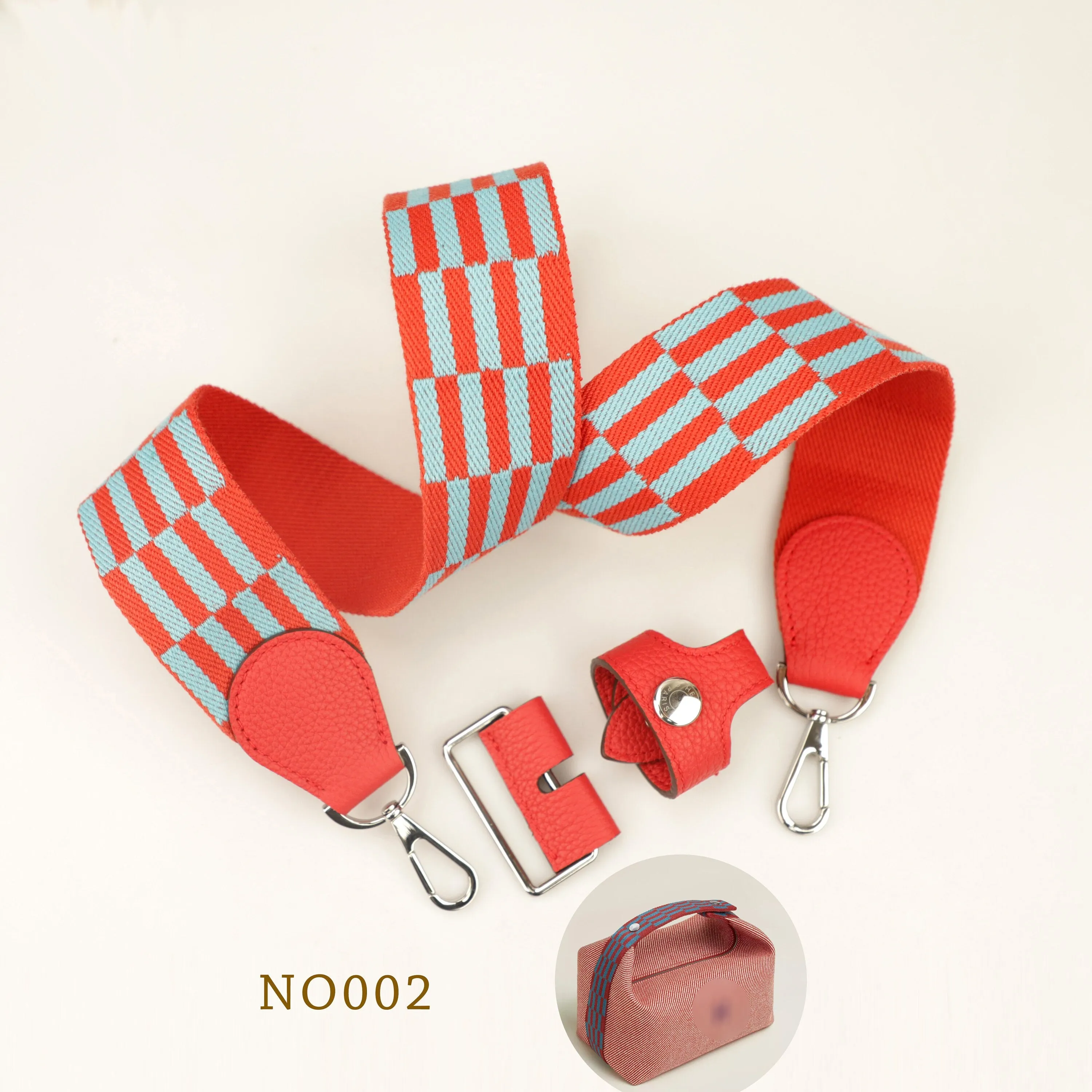 2025 new colours Handmade The leather and Cavas shoulder strap conneter for Canvas 'Bride-a-Brac' Case,Bag strap for Bride-a-brac Toile Case