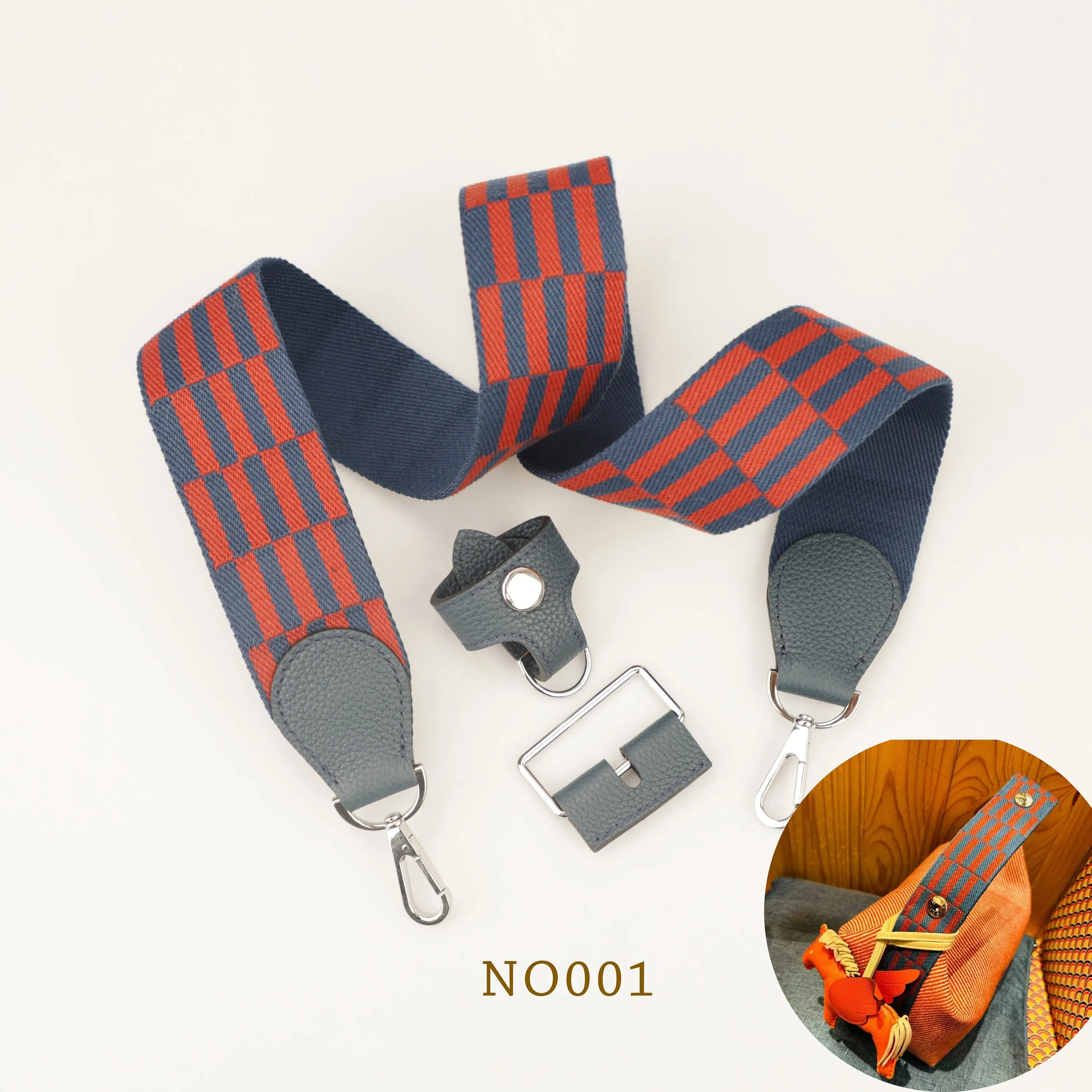 2025 new colours Handmade The leather and Cavas shoulder strap conneter for Canvas 'Bride-a-Brac' Case,Bag strap for Bride-a-brac Toile Case