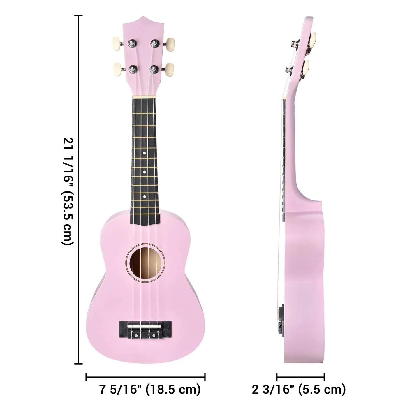 21" 4 String Ukulele Hawaiian Guitar Concert Music Show Talent Gift w/ Bag Tuner Pink