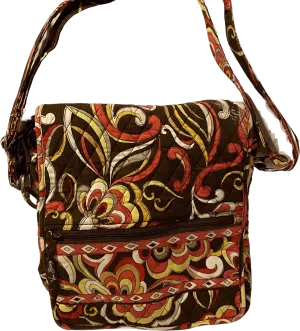 90’s Floral Quilted Pucinni Crossbody Shoulder Bag with Flap by Vera Bradley For Puccini