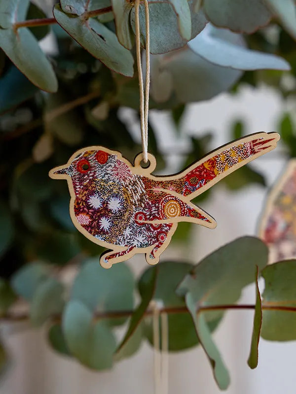 Aboriginal Christmas Blue Wren Decoration Grandmother's Country