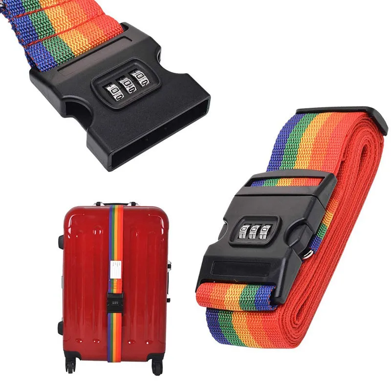 Adjustable Strong Extra Safety Travel Suitcase Luggage Baggage Straps Tie Belt