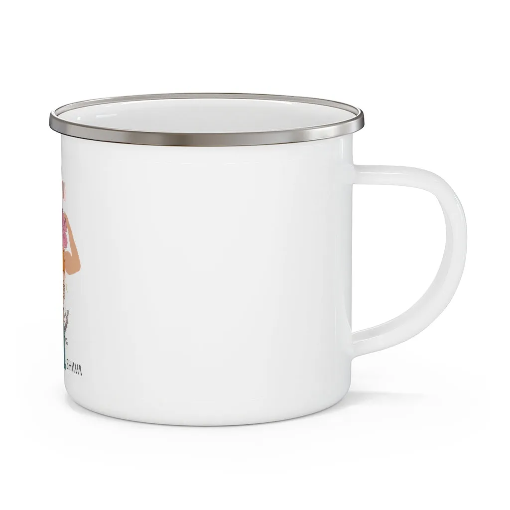 Affirmation Feminist pro choice 12oz Enamel Camping Mug - I am Powerful