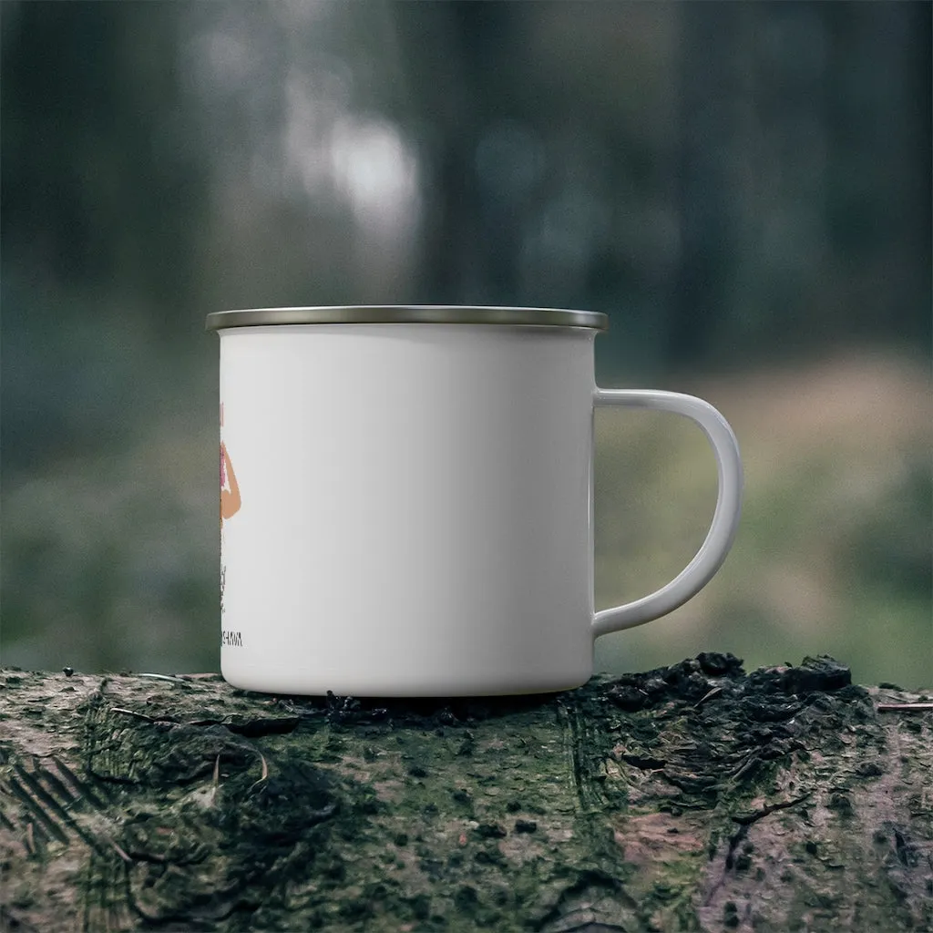 Affirmation Feminist pro choice 12oz Enamel Camping Mug - I am Powerful
