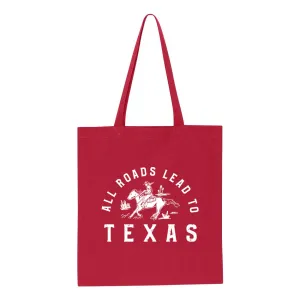 All Roads Lead to TX Tote Bag - Red
