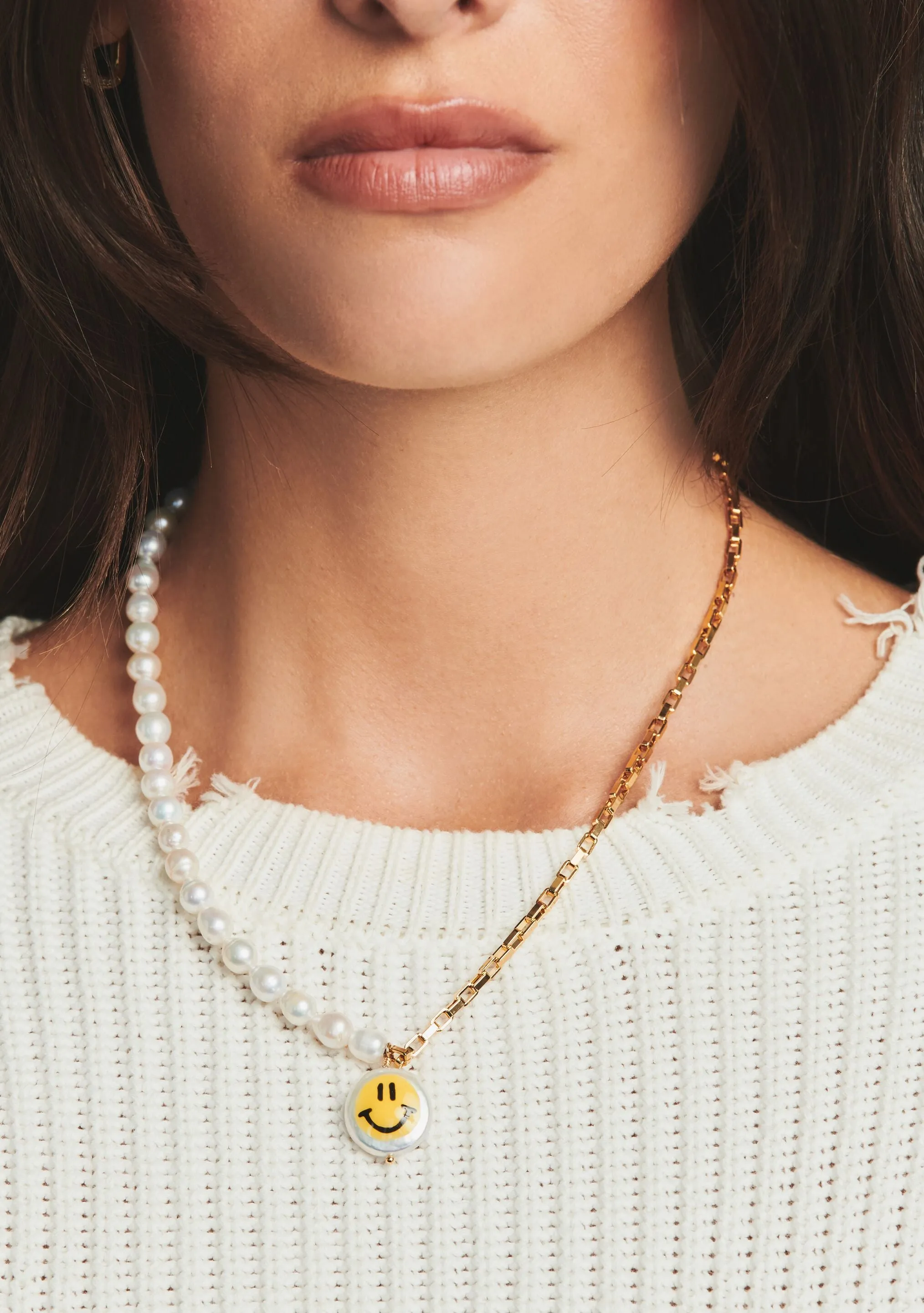 All Smiles Necklace 15" by Martha Calvo