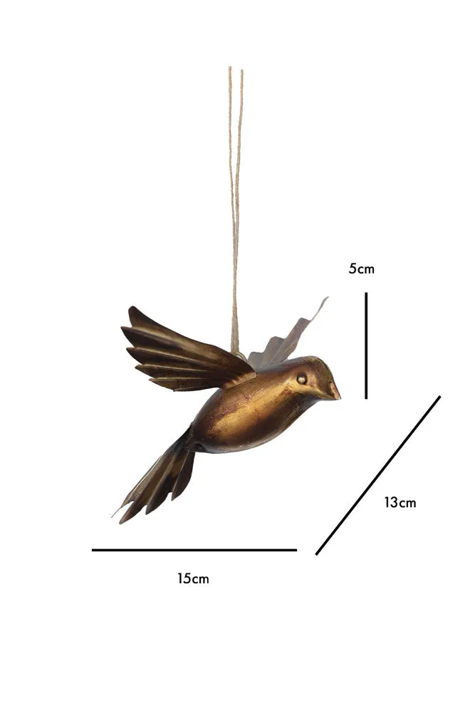 Antique Gold Bird Hanging Ornament