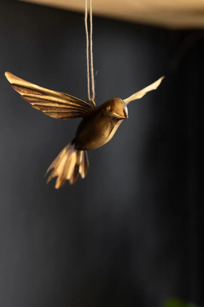 Antique Gold Bird Hanging Ornament
