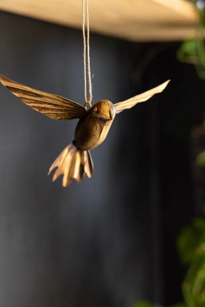 Antique Gold Bird Hanging Ornament