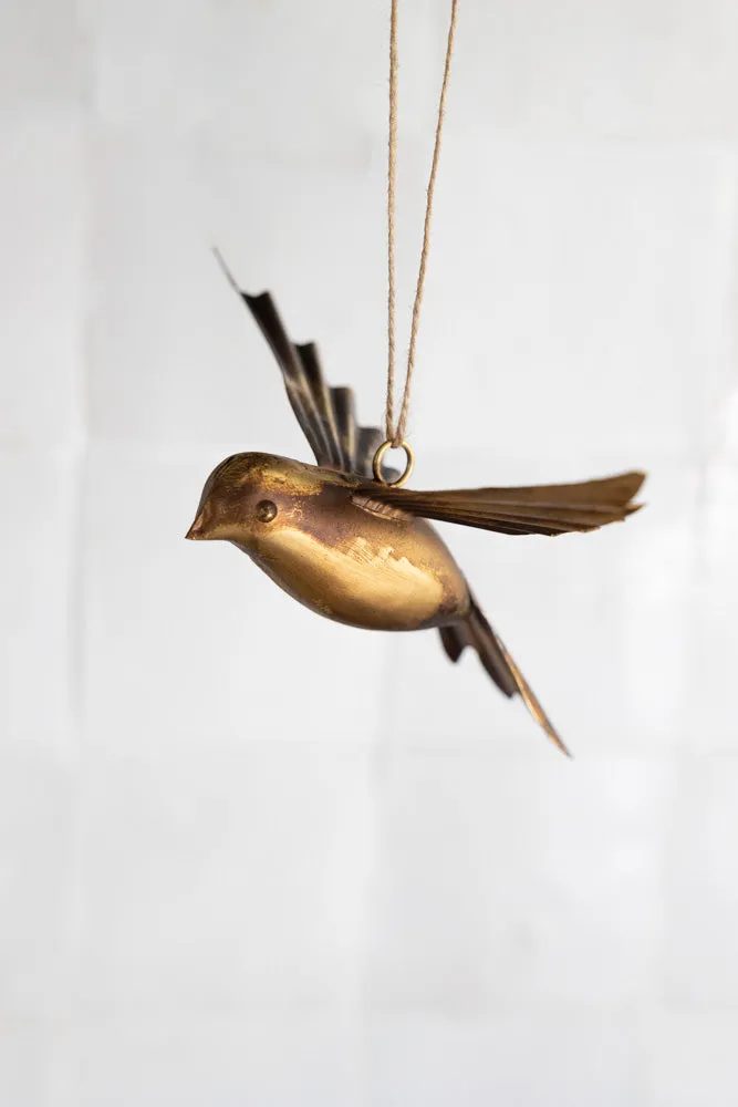Antique Gold Bird Hanging Ornament