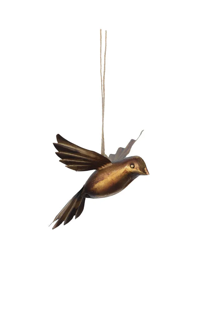 Antique Gold Bird Hanging Ornament