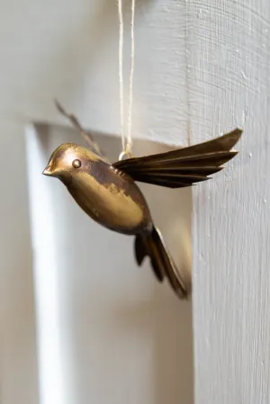 Antique Gold Bird Hanging Ornament