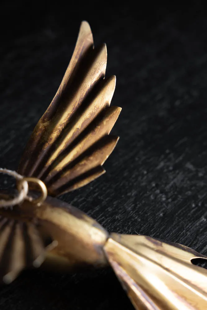 Antique Gold Bird Hanging Ornament
