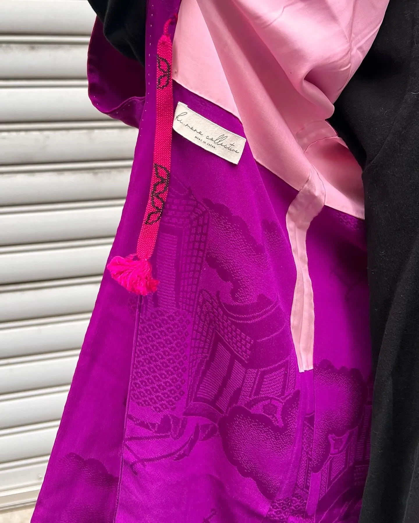 ANTIQUE SILK JACQUARD HAORI・AKAMURASAKI 赤紫