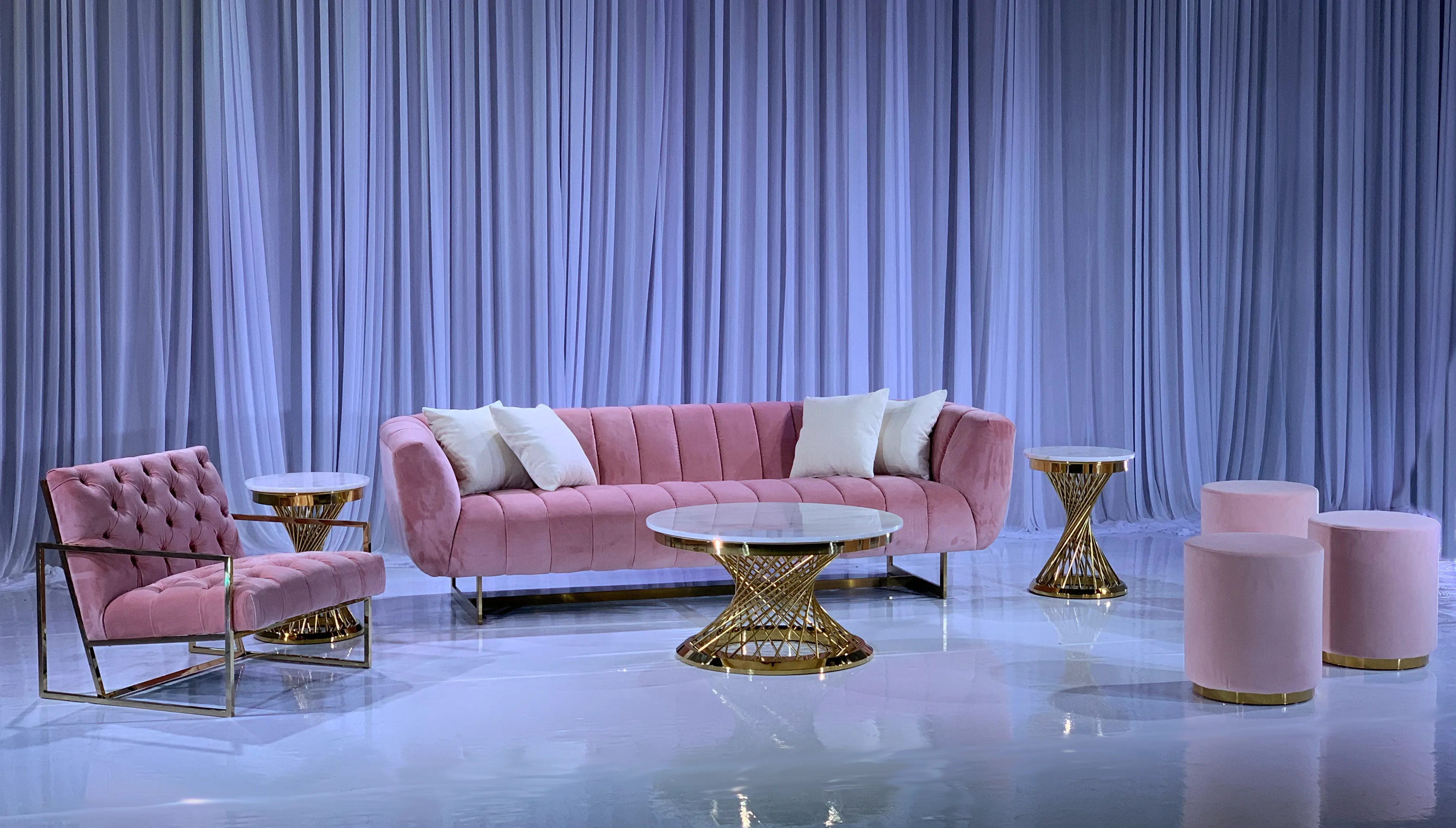 AVENUE SOFA GROUPING 2 - BLUSH