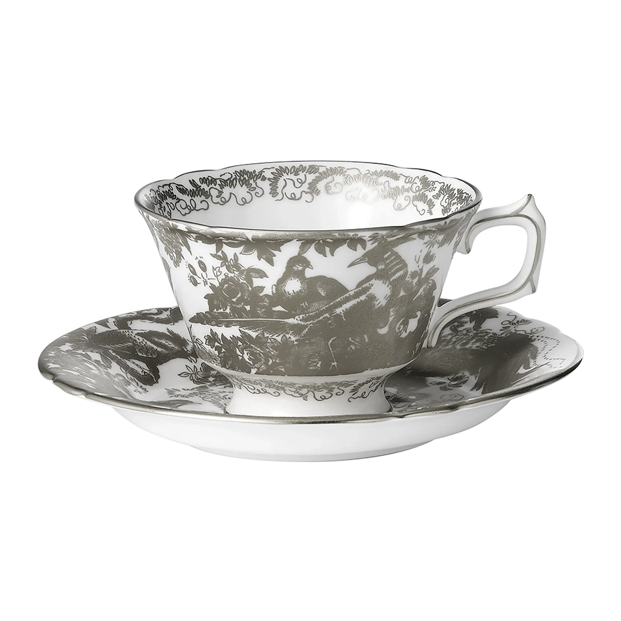 Aves Palladium - Tea Saucer (Royal Crown Derby)