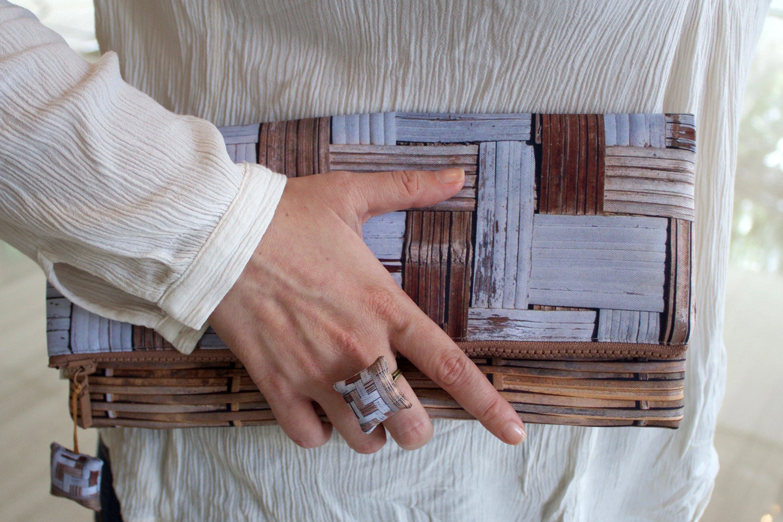 Bamboo Wall Evening Clutch Bag