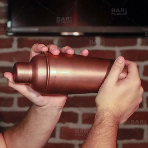 BarConic&reg; 3 Piece Cocktail Shaker Deluxe – Antique Finish 24oz.