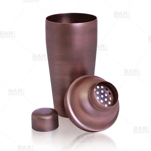 BarConic&reg; 3 Piece Cocktail Shaker Deluxe – Antique Finish 24oz.