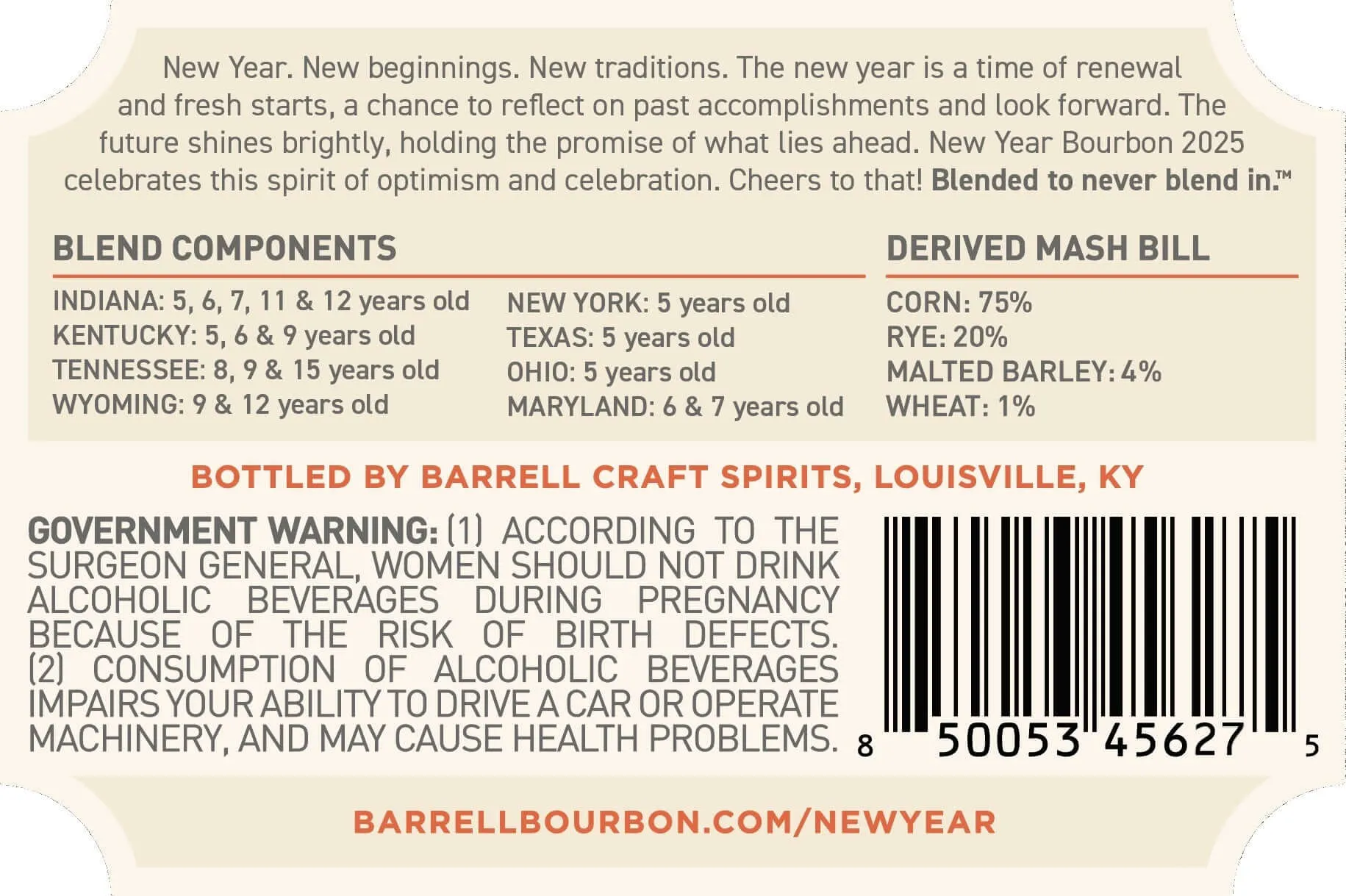 Barrell Bourbon New Year 2025 Cask Strength