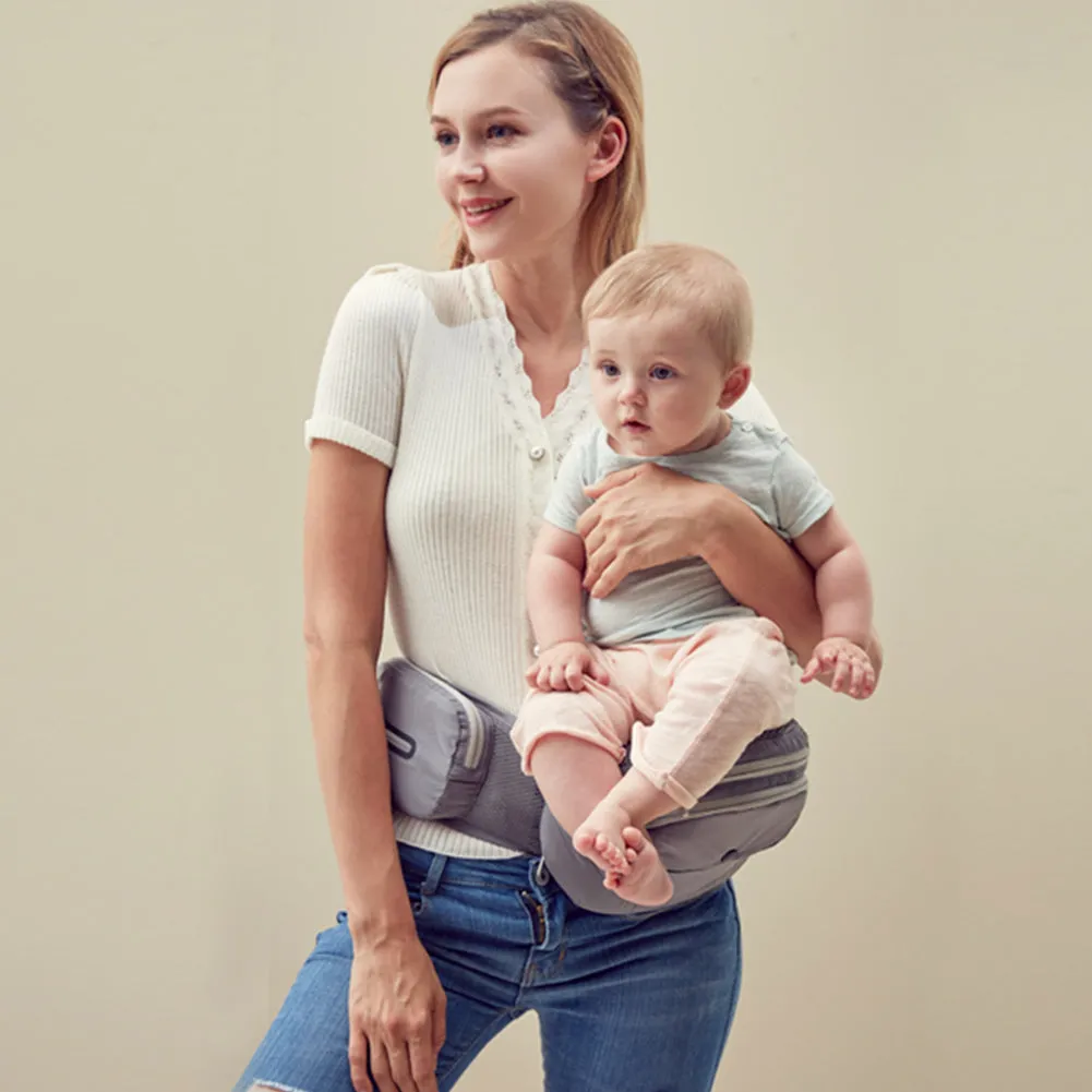 Bebamour Baby Carrier Summer Mesh Baby Carrier Hipseat 6 in 1 Baby Sling Foldable Large Storage