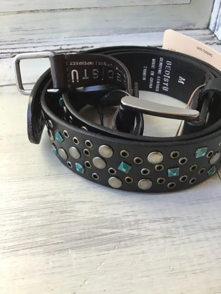 Bed Stu Black Studded Tammin Belt - S to XL