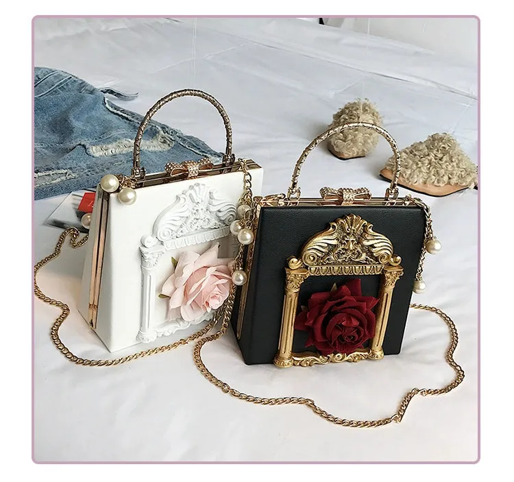 (BFM)Prime Sister~Gothic Lolita Retro Bag Baroque Square Crossbody Bag