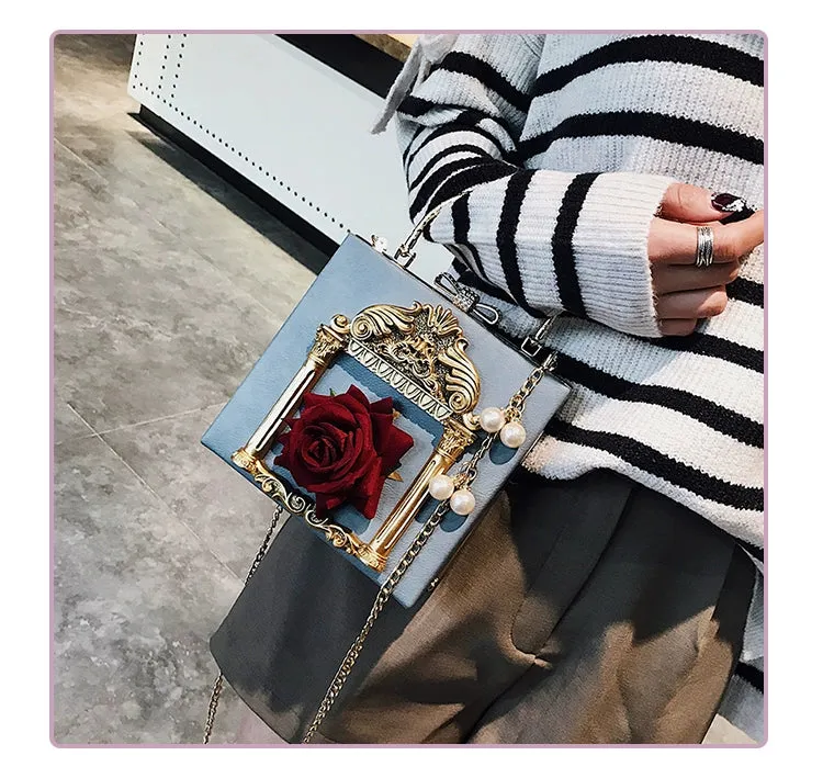 (BFM)Prime Sister~Gothic Lolita Retro Bag Baroque Square Crossbody Bag