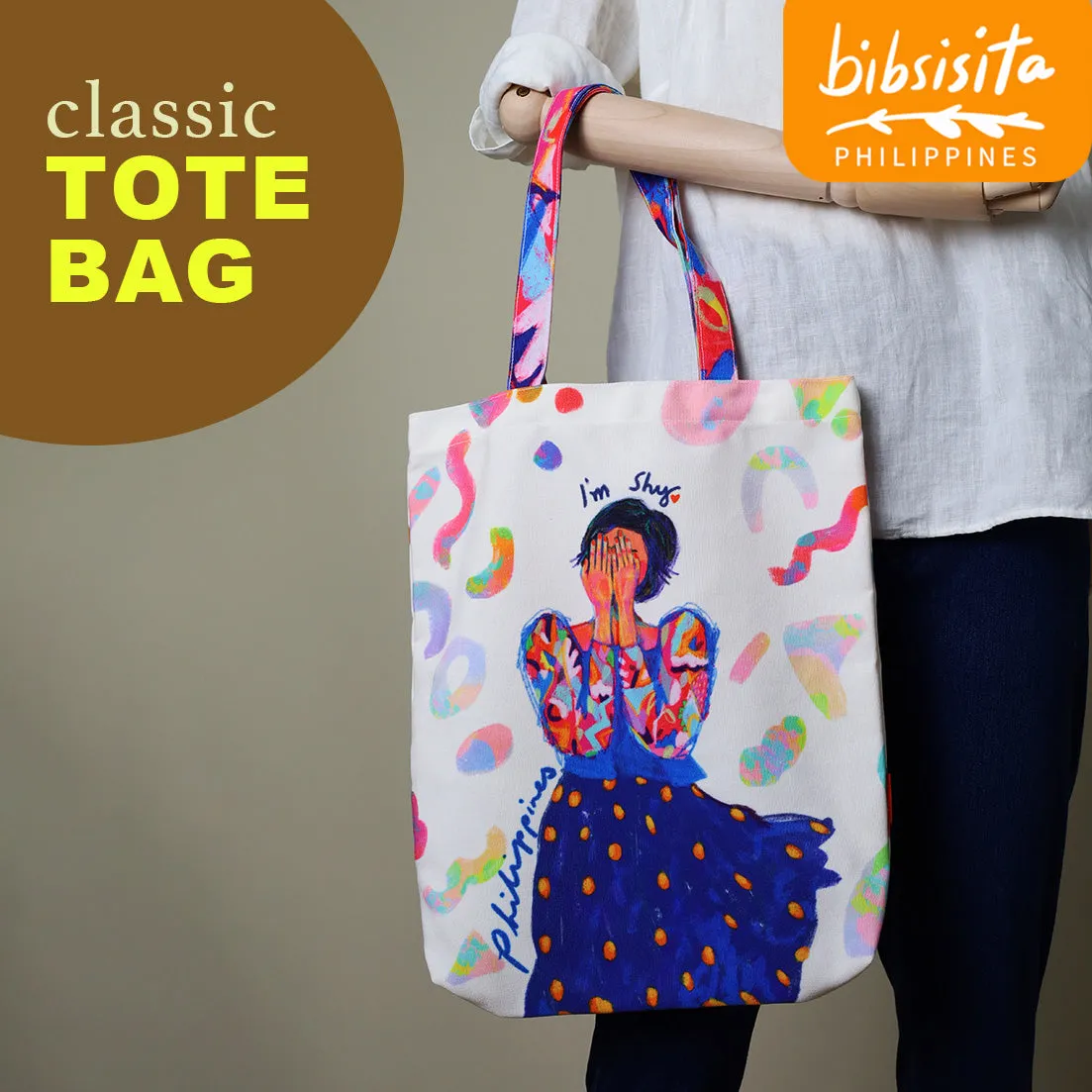 Bibsisita Canvas Totebag- I'M SHY