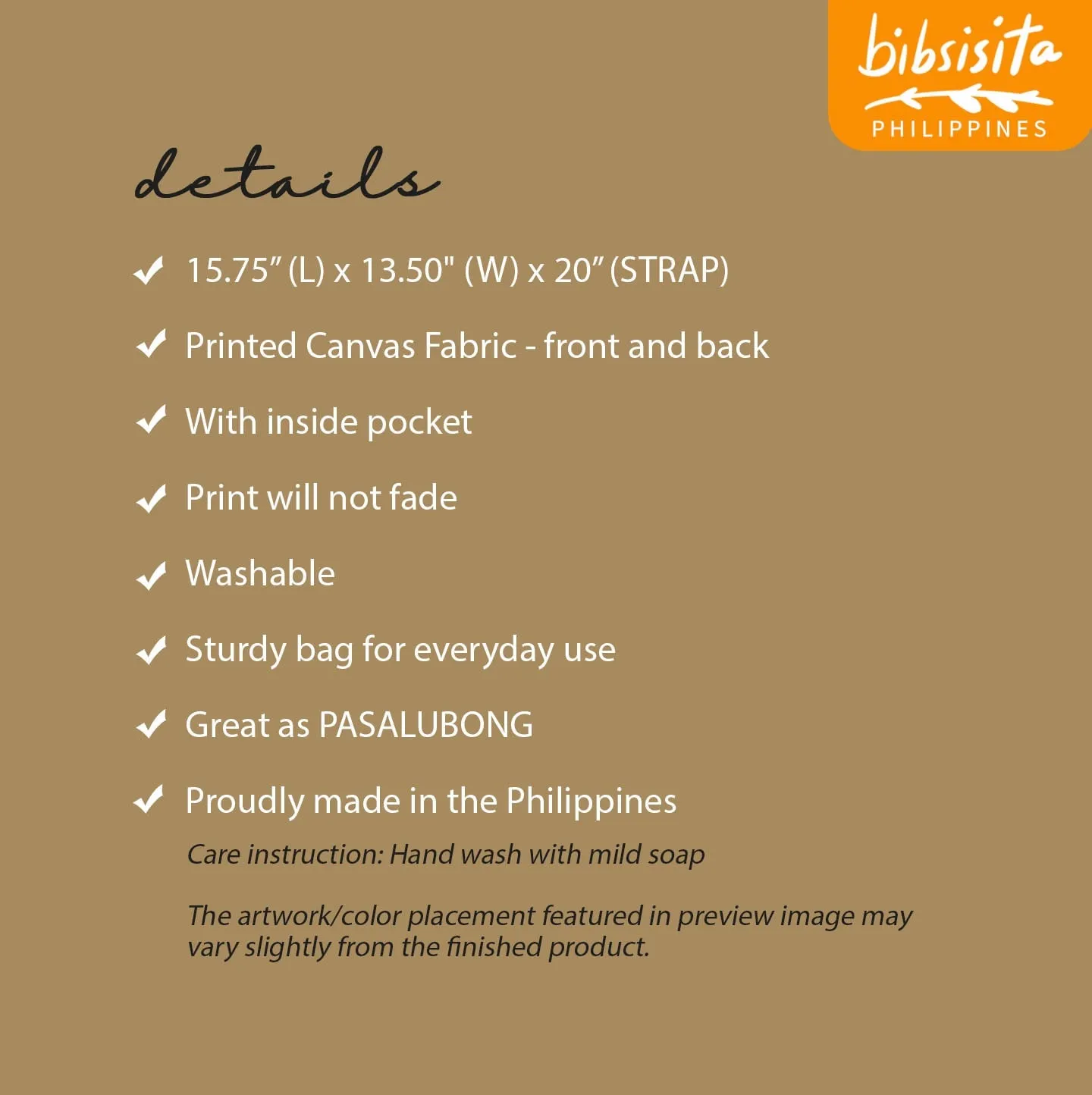 Bibsisita Canvas Totebag- I'M SHY