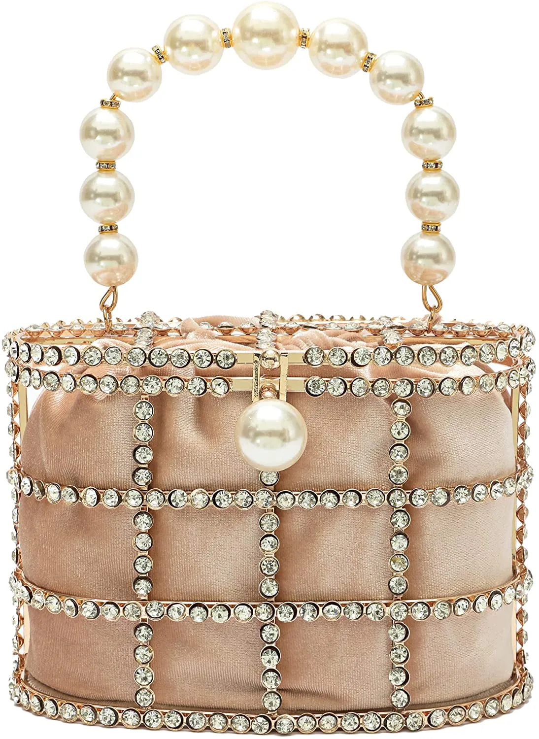 Black Clutch  Sparkly Pearl Diamond Handbag