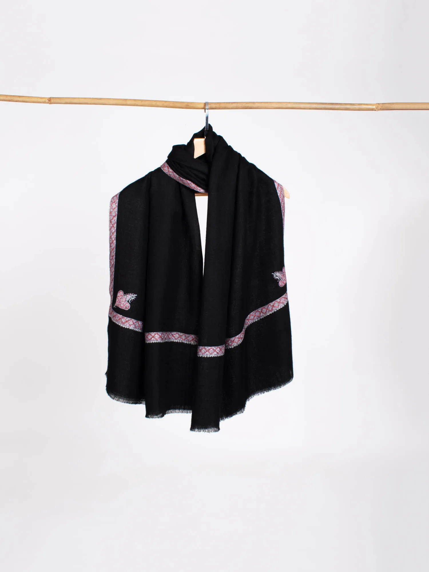 Black Hashia Luxurious Pashmina Shawl