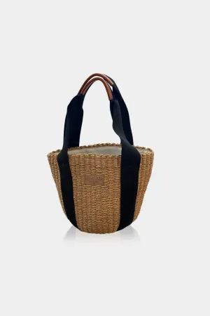 Black Midnight Woven Handbag