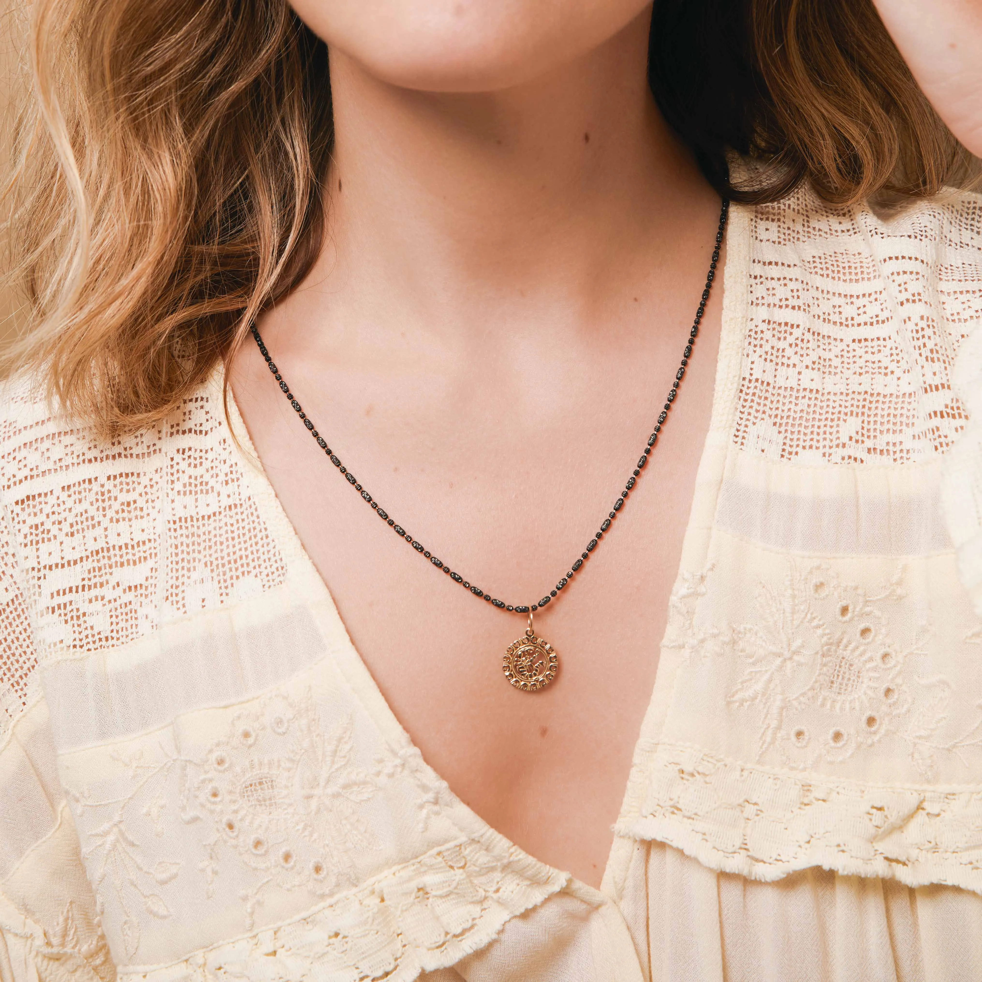 Black Rhodium Antique Bead Chain