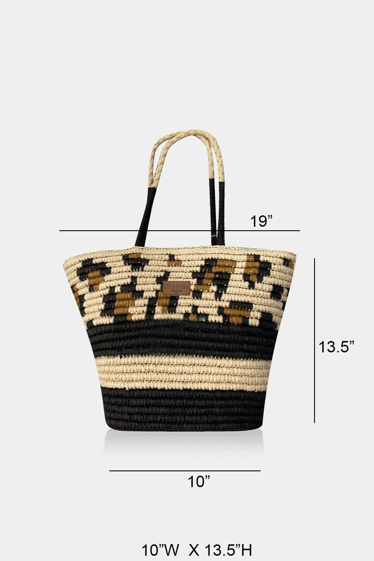Black Woven Raffia Hanndbag