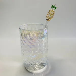 Blown Glass Cocktail Stirrer - Pineapple