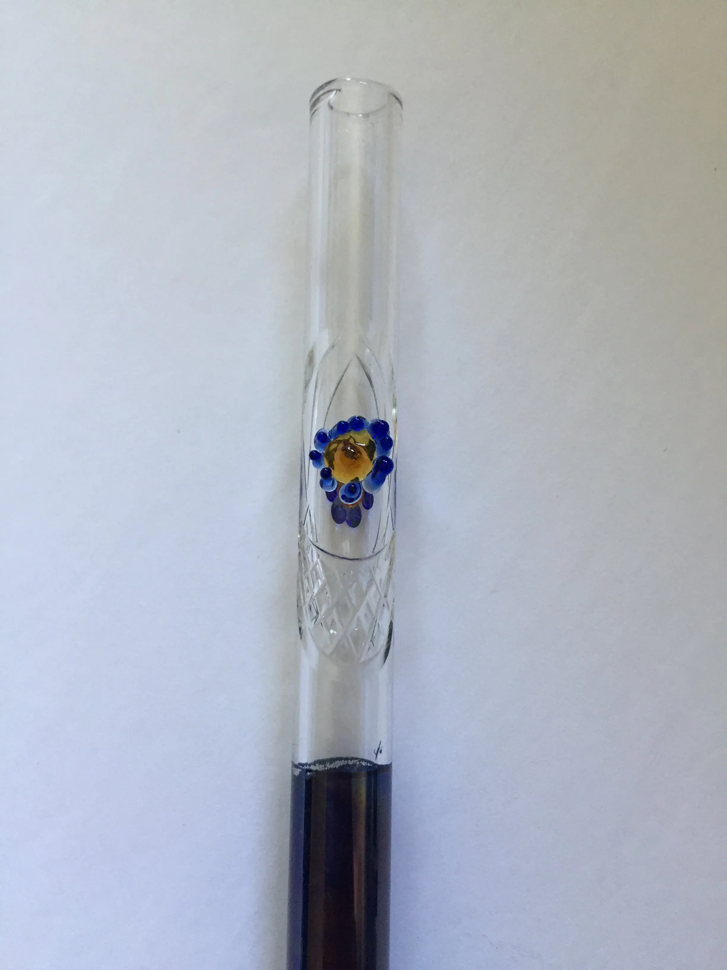 Blown Glass Straw - Dark Purple