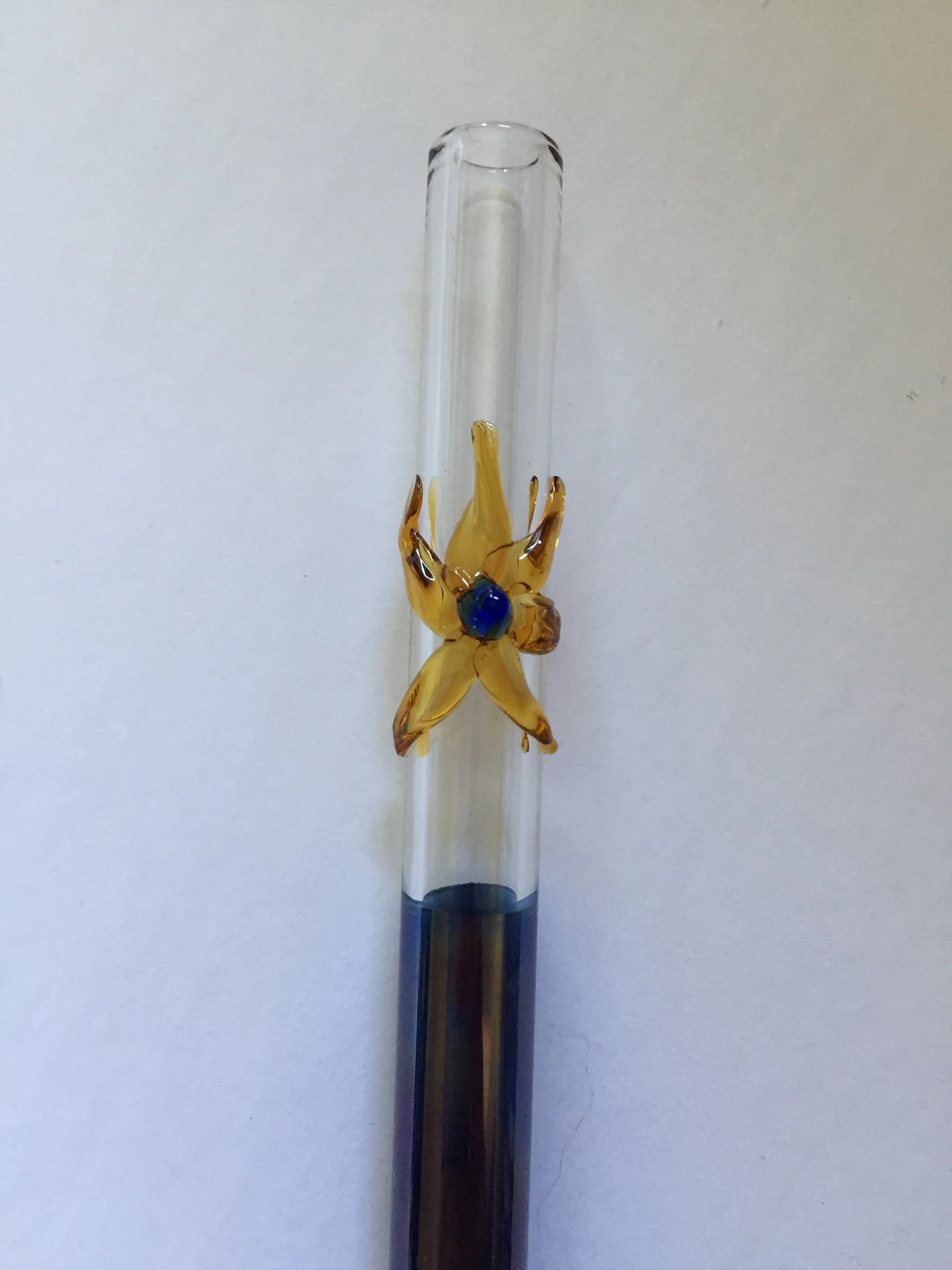 Blown Glass Straw - Dark Purple
