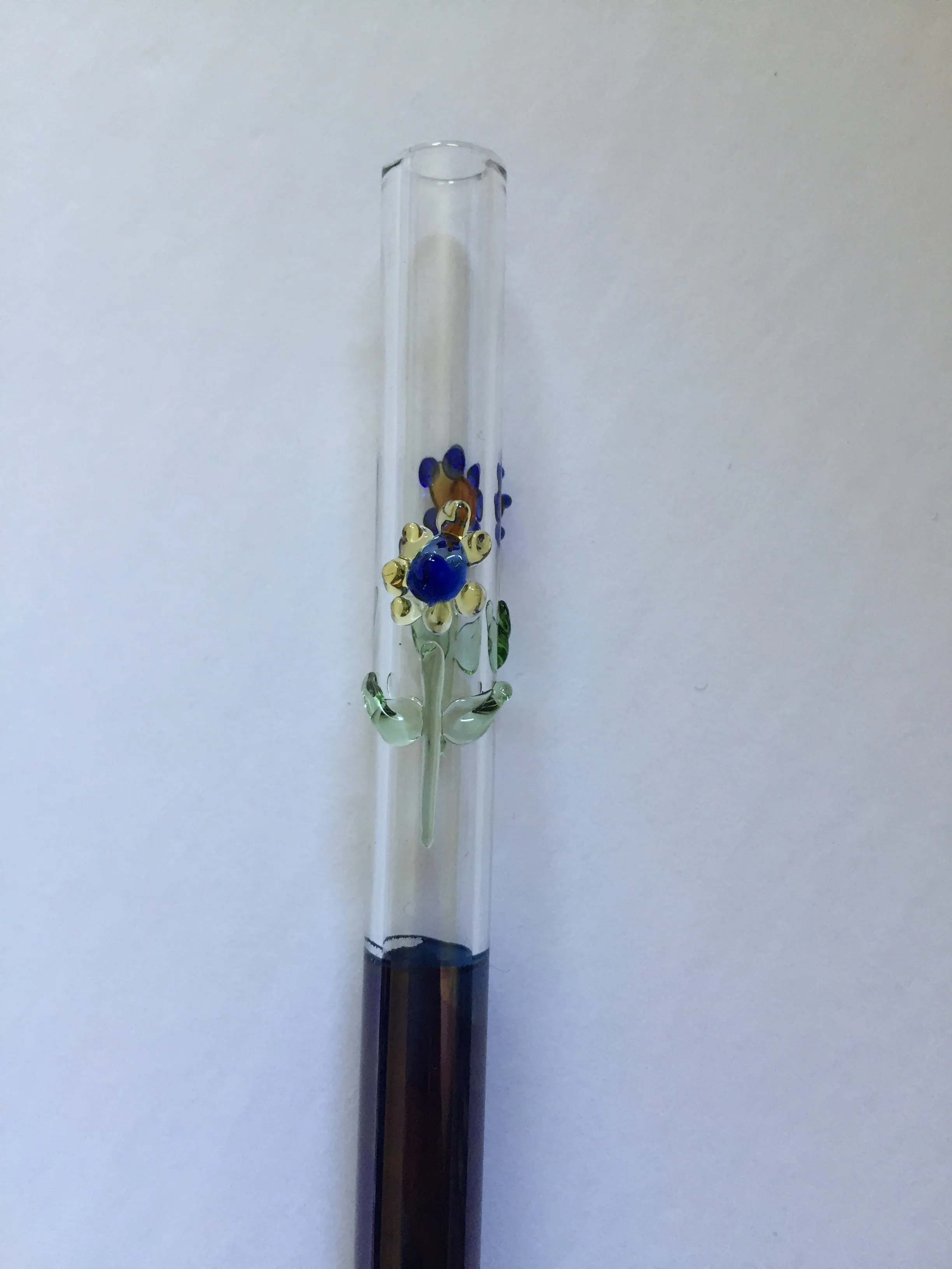 Blown Glass Straw - Dark Purple