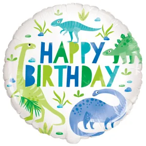 Blue and Green Dinosaur Foil Balloon - 18"