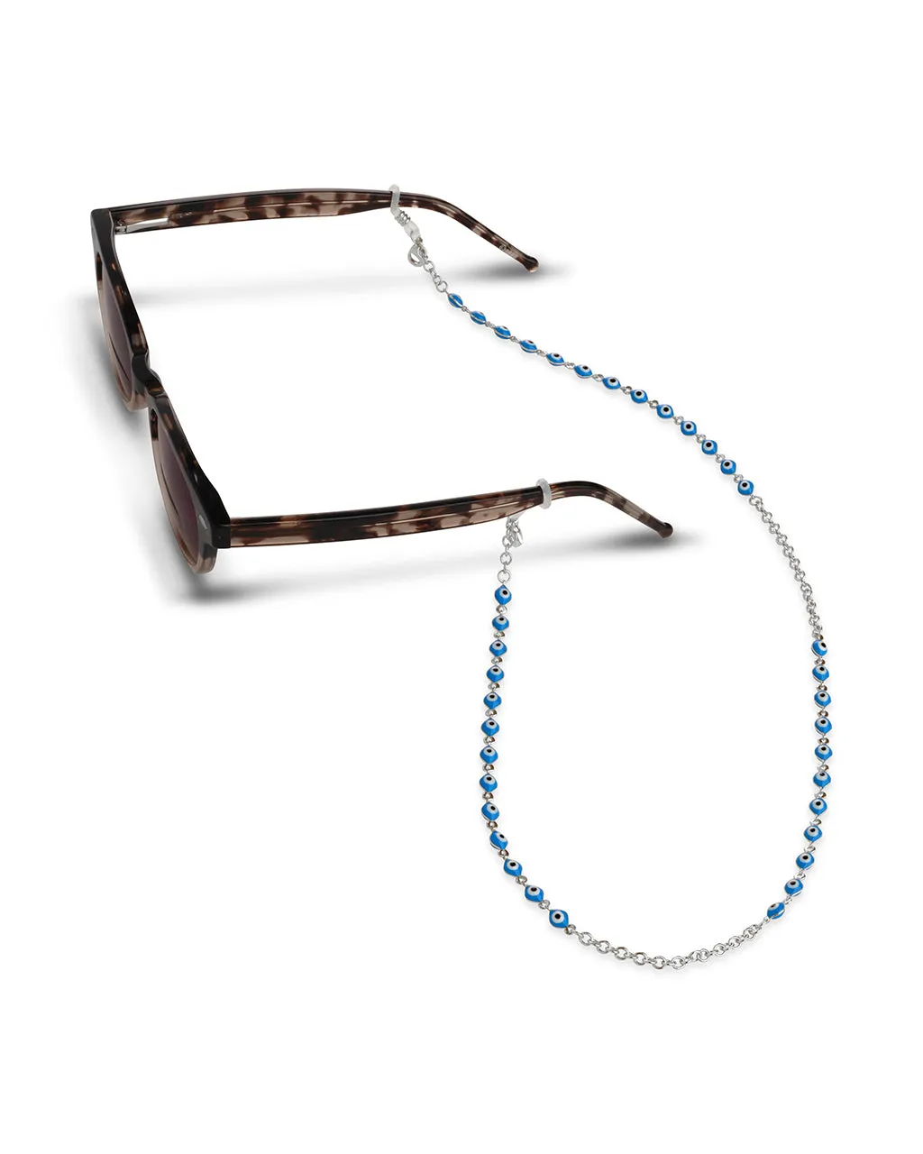 Blue Enamel Evil Eye Glasses Chain