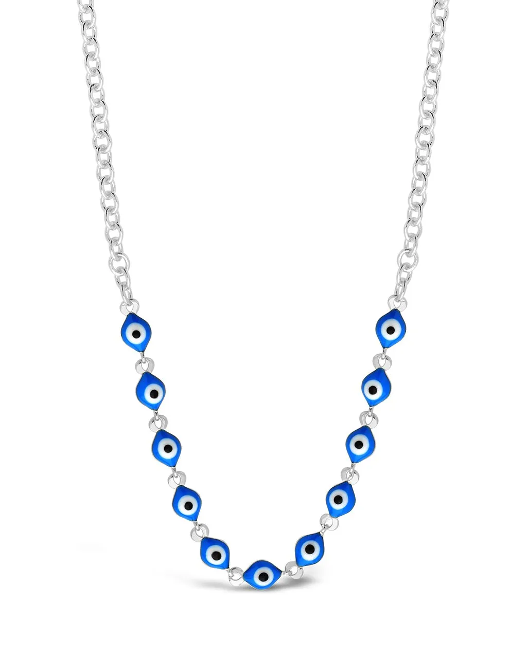 Blue Enamel Evil Eye Glasses Chain