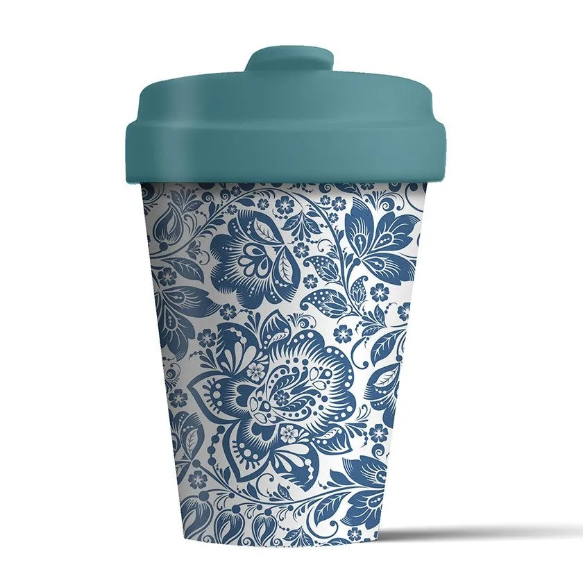 Blue Eyed Sun BambooCup Blue Flower