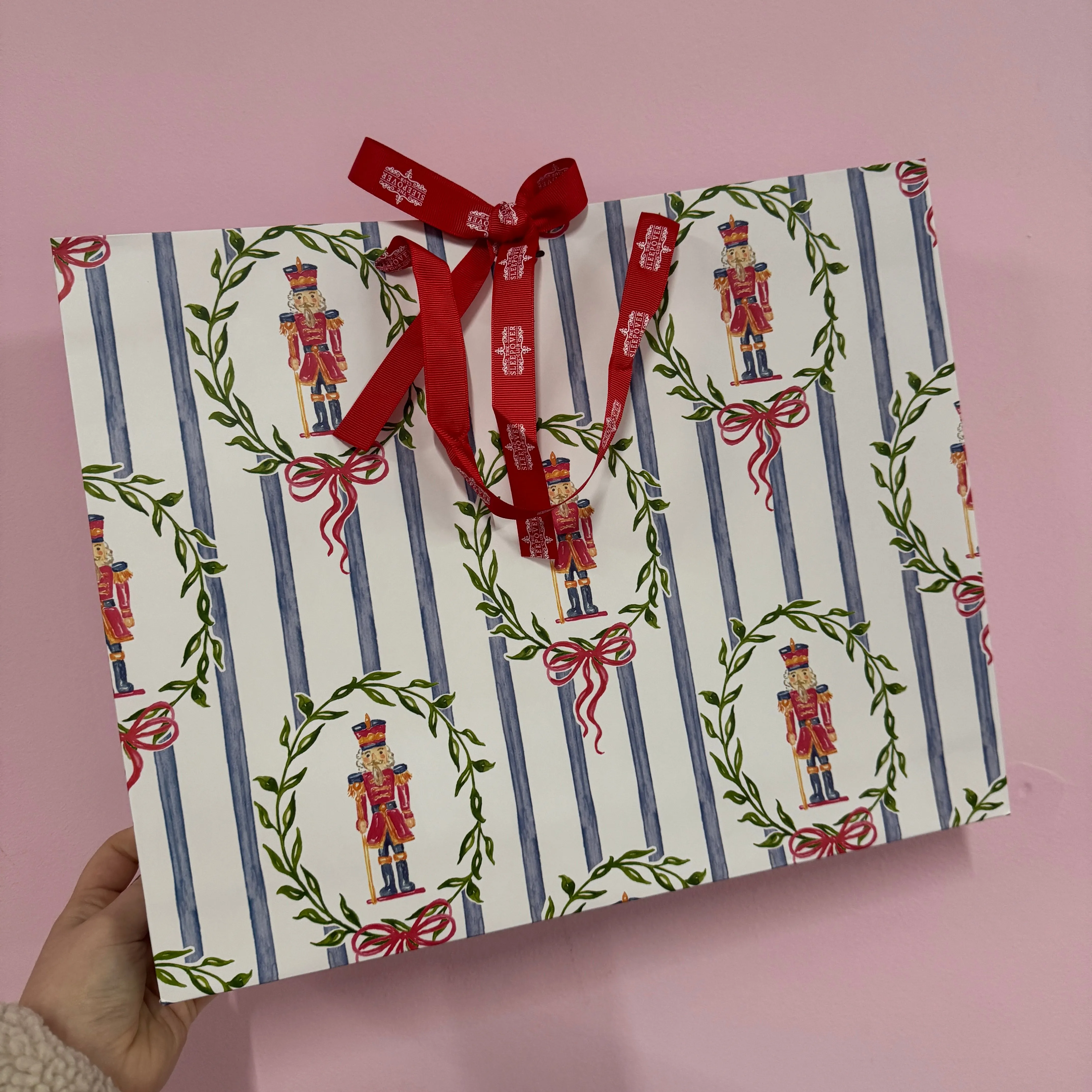 Blue Nutcracker Gift Bag