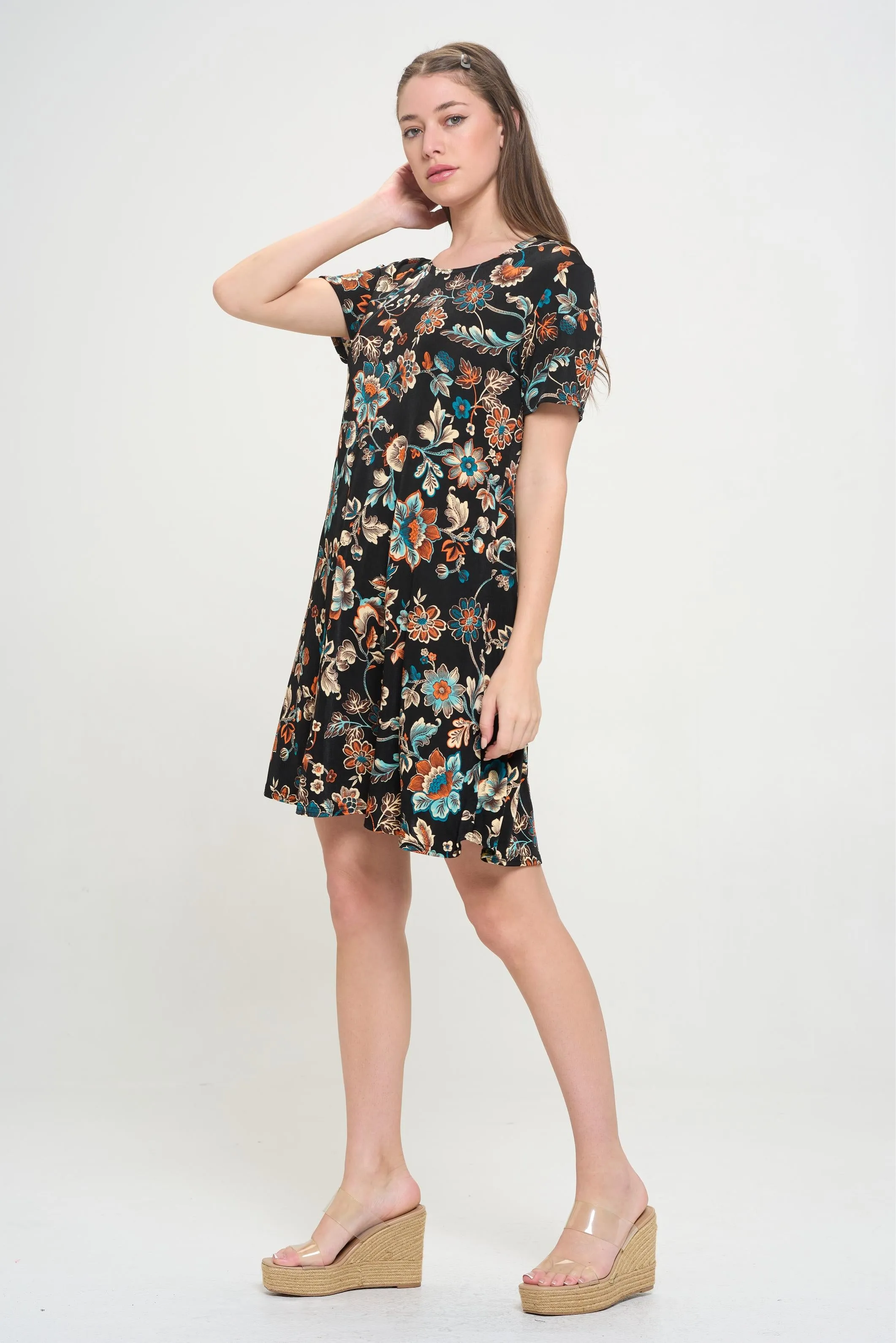 BNS Missy Dress Short Sleeve Print-7004BN-SRP1-W434
