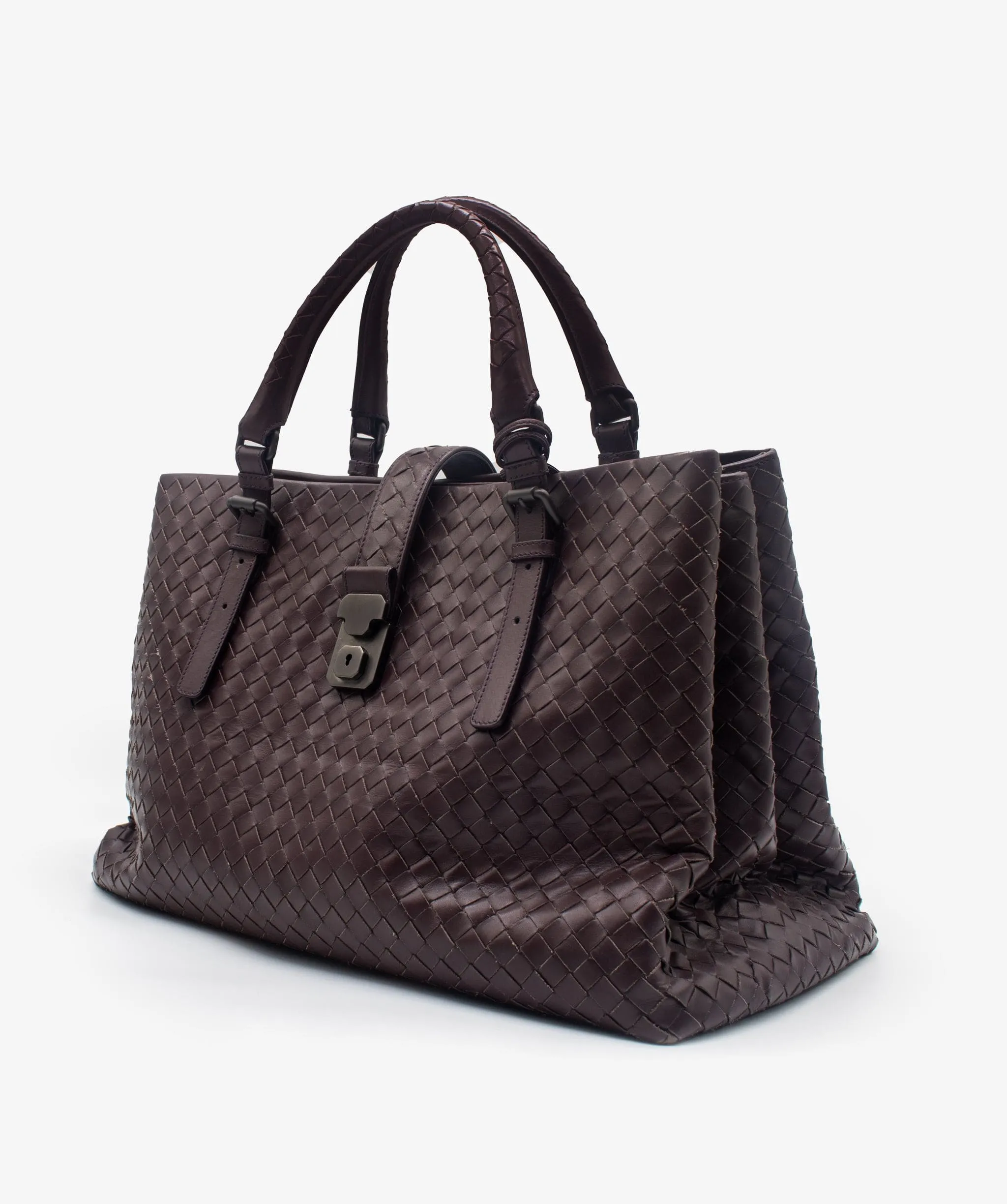 Bottega Veneta Brown Intrecciato Rome Tote – OL2016
